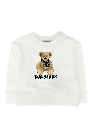 felpa in cotone bianco BURBERRY KIDS | 8108918A1464